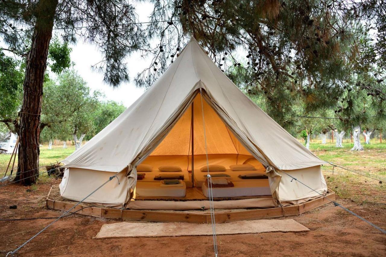 Glamping At A Lovely Tent In Skiaxtro- Marathopoli Villa Exteriör bild