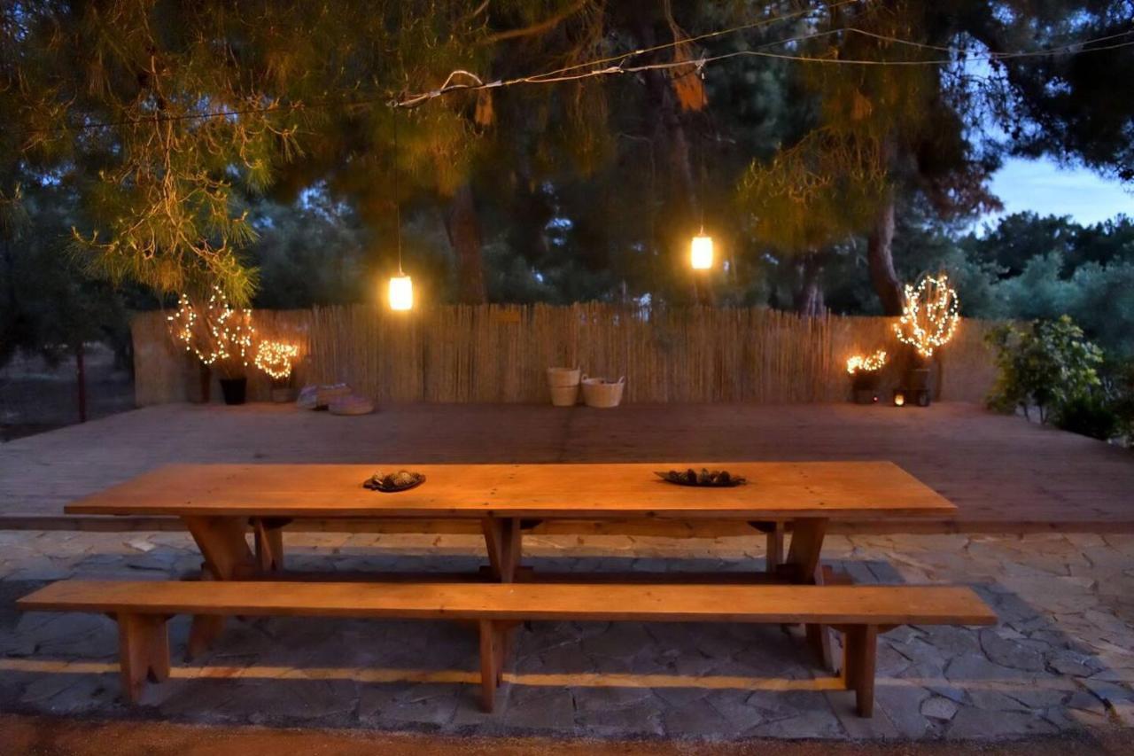 Glamping At A Lovely Tent In Skiaxtro- Marathopoli Villa Exteriör bild