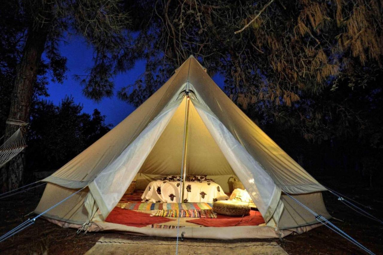 Glamping At A Lovely Tent In Skiaxtro- Marathopoli Villa Exteriör bild
