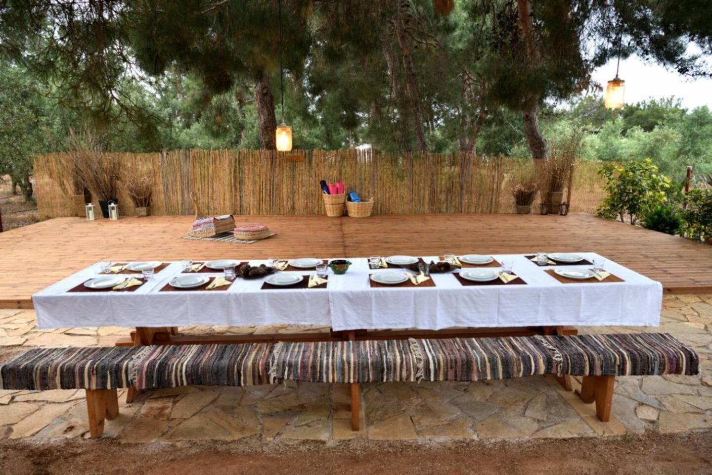 Glamping At A Lovely Tent In Skiaxtro- Marathopoli Villa Exteriör bild