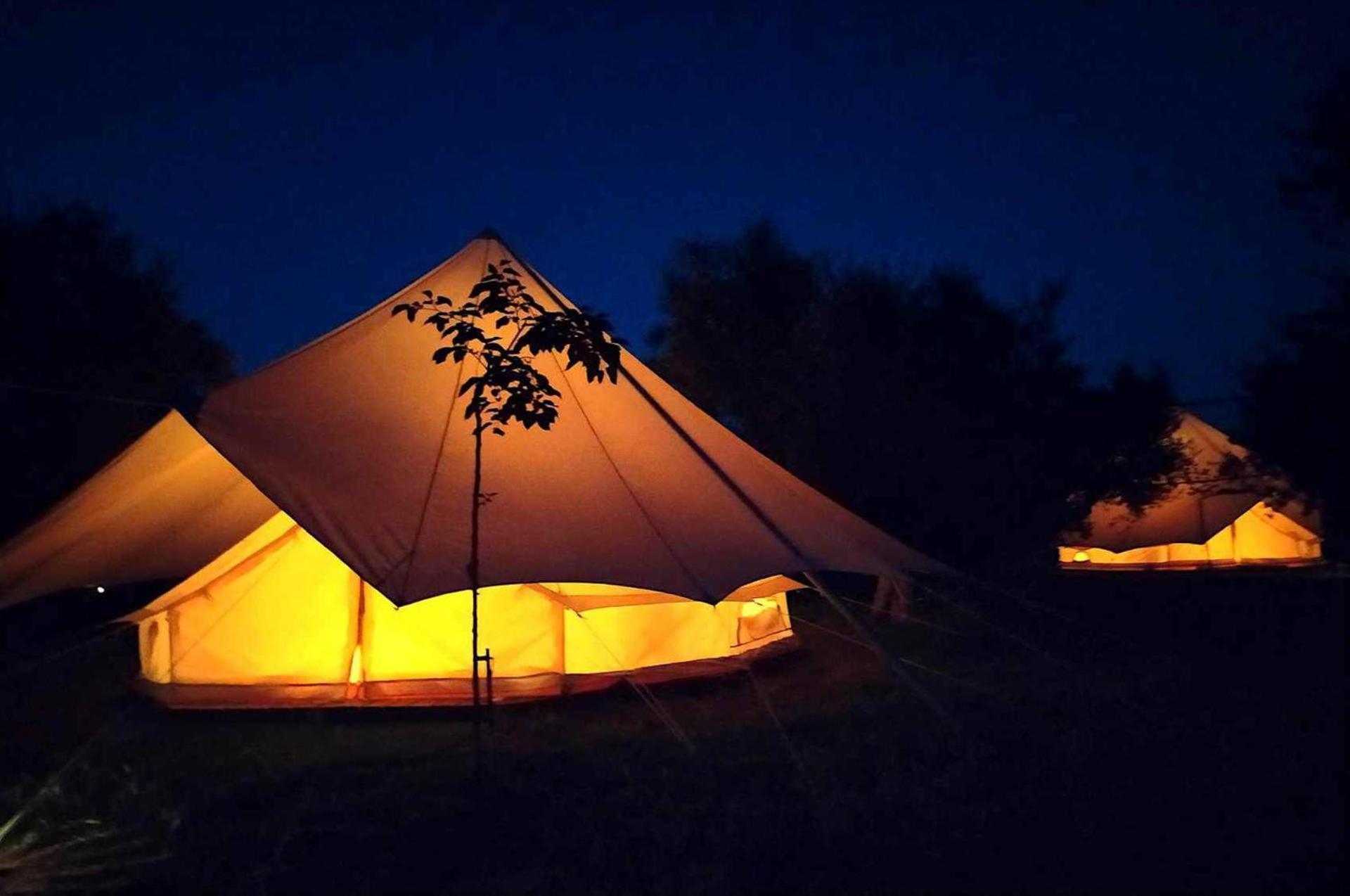 Glamping At A Lovely Tent In Skiaxtro- Marathopoli Villa Exteriör bild