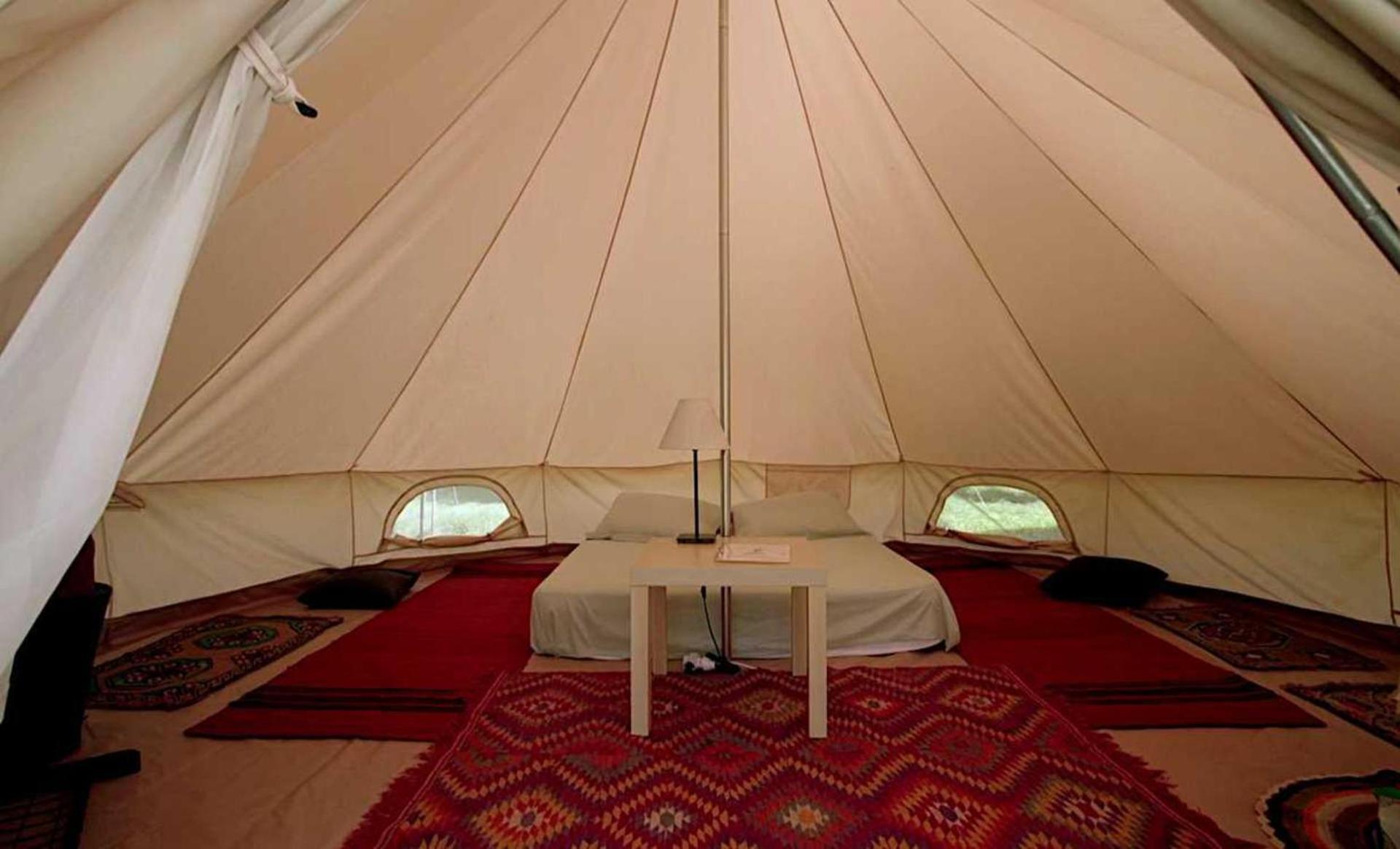 Glamping At A Lovely Tent In Skiaxtro- Marathopoli Villa Exteriör bild