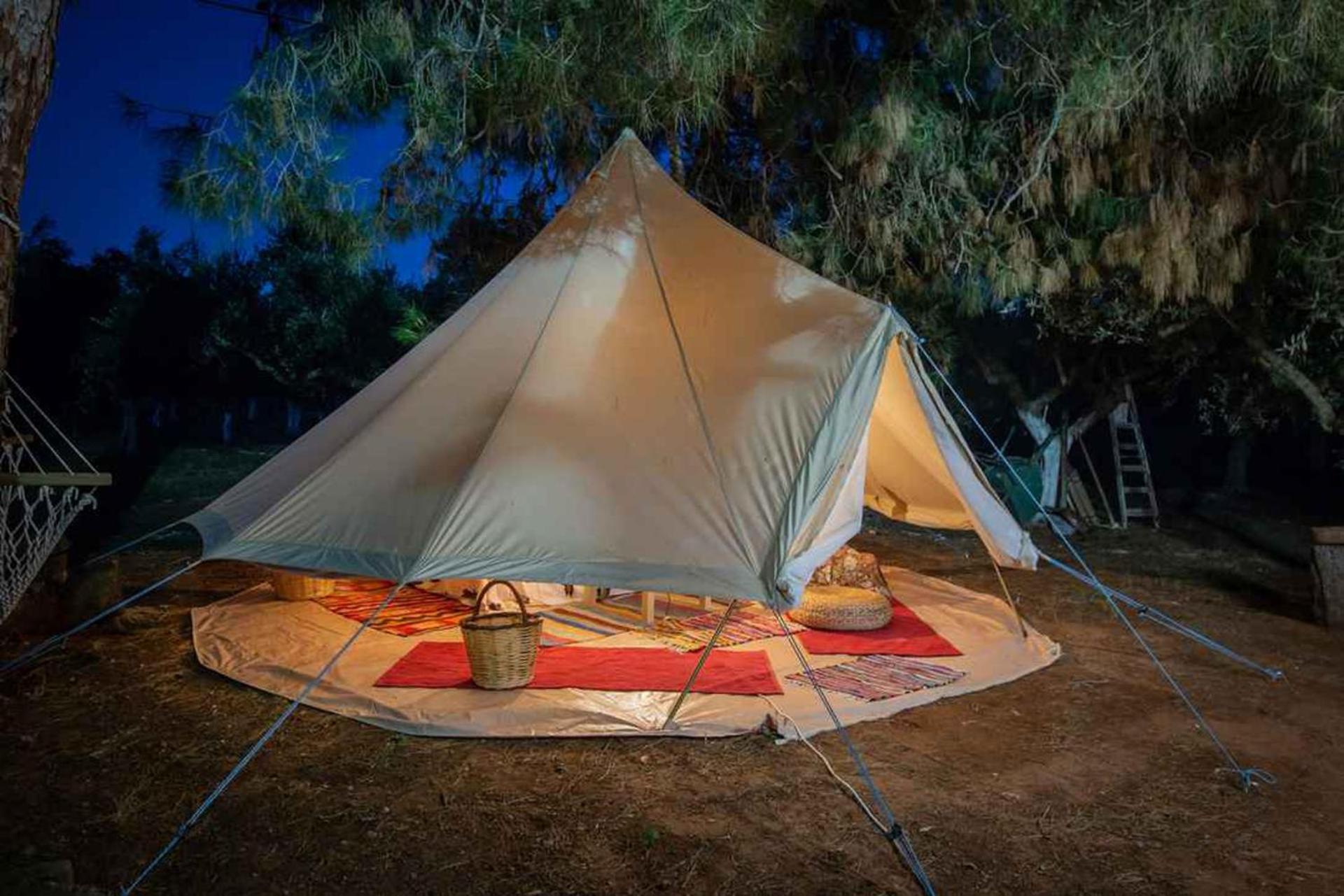 Glamping At A Lovely Tent In Skiaxtro- Marathopoli Villa Exteriör bild